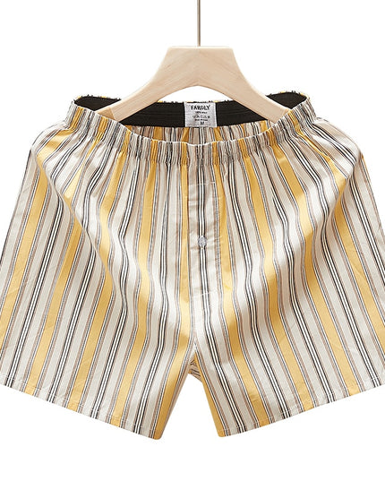 Bokserki luźne męskie w paski w jasnym kolorze