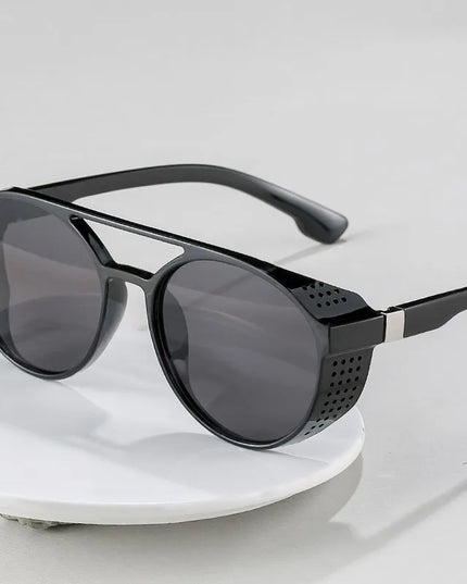 Męskie okulary przeciwsłoneczne okrągłe pilotki