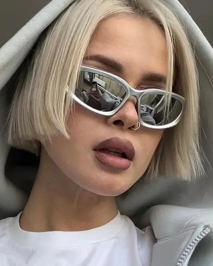 Damskie okulary przeciwsłoneczne w punkowym stylu