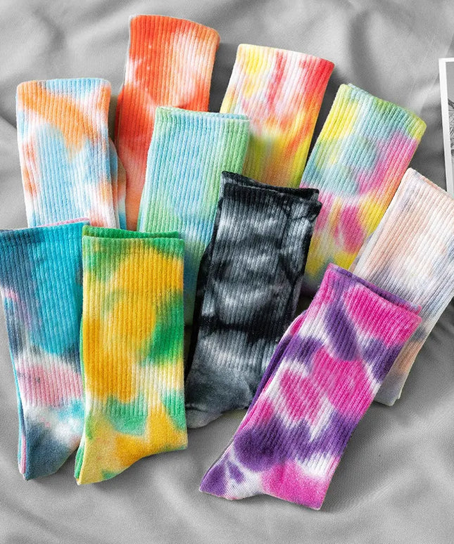 Skarpetki męskie za kostkę tie-dye