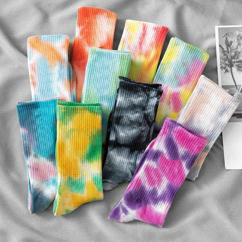 Skarpetki męskie za kostkę tie-dye