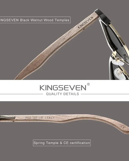 Okulary polaryzacyjne premium z drewna orzechowego | Klenti