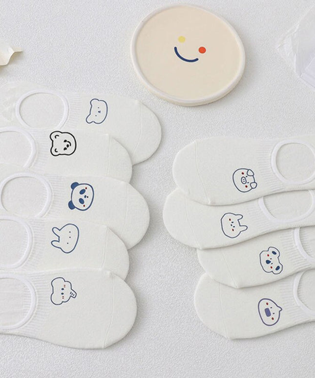 Skarpetki damskie białe stopki 10 par