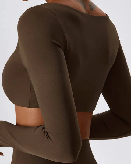 Sportowy top damski z długim rękawem