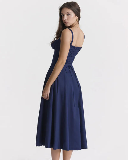 Sukienka midi gorsetowa z regulacją w biuście