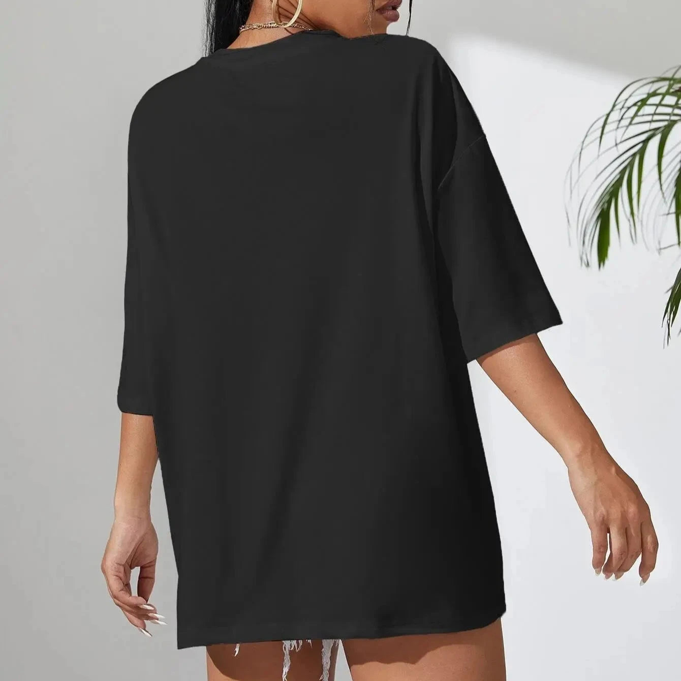 Damski T-shirt bawełniany oversize