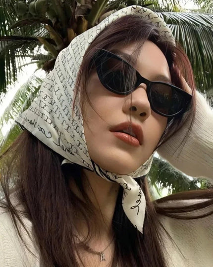 Damskie okulary przeciwsłoneczne w kształcie kociego oka z czarnymi szkłami