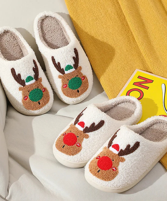 Klapki świąteczne z reniferem