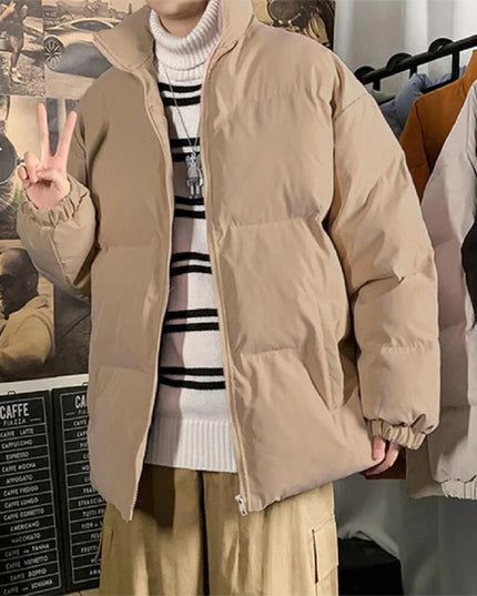 Męska zimowa ciepła kurtka puchowa