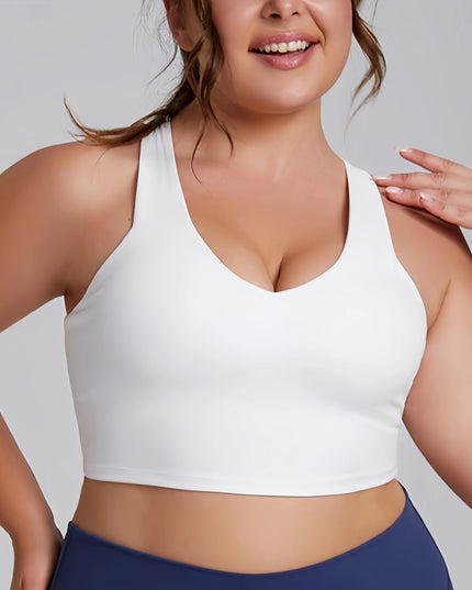Damski top sportowy plus size bezszwowy