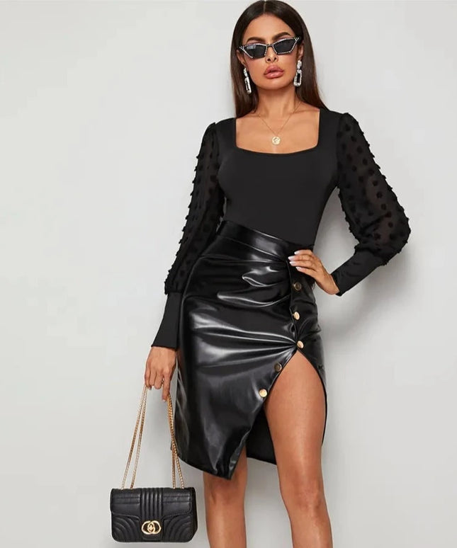 Body damskie z bufiastymi rękawami