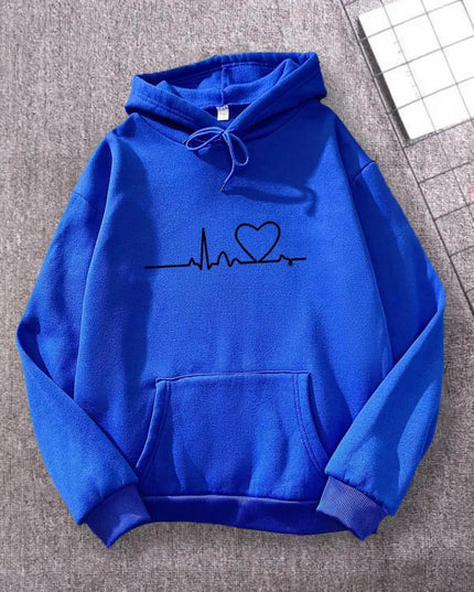 Damska bluza z kapturem i nadrukiem