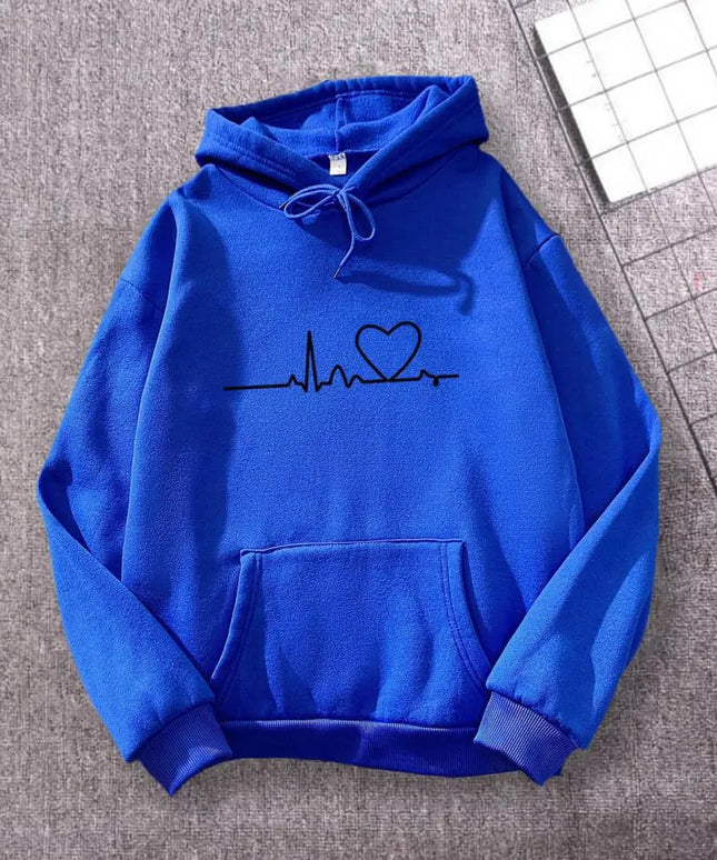 Damska bluza z kapturem i nadrukiem