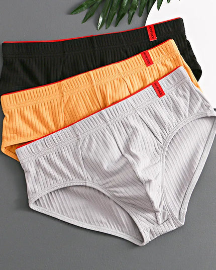 Slipy męskie w prążkowany wzór