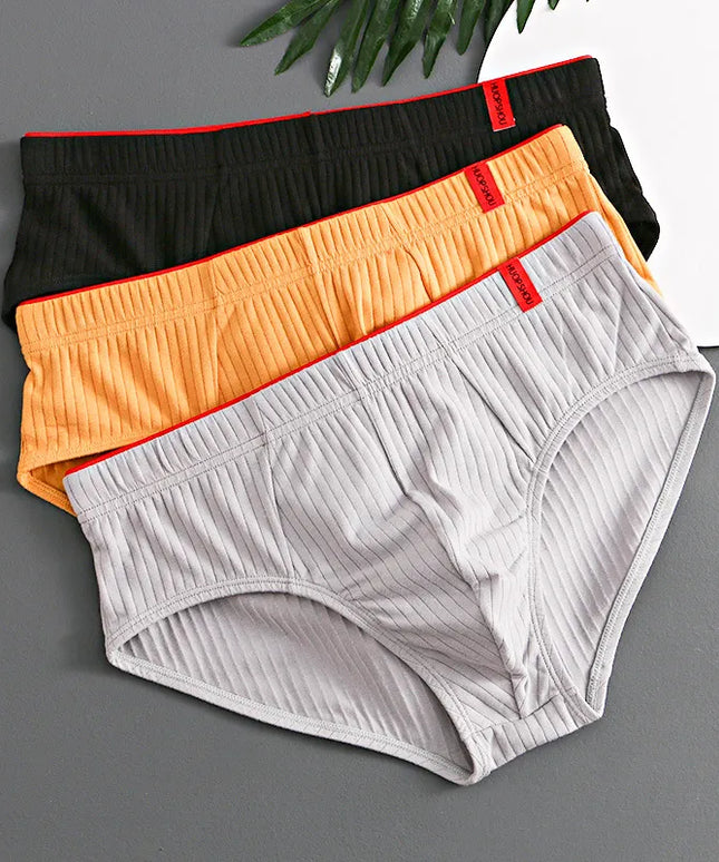 Slipy męskie w prążkowany wzór