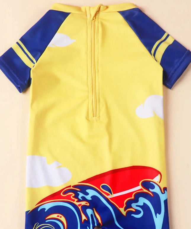 Kostium kąpielowy jednoczęściowy dla chłopca z rekinem