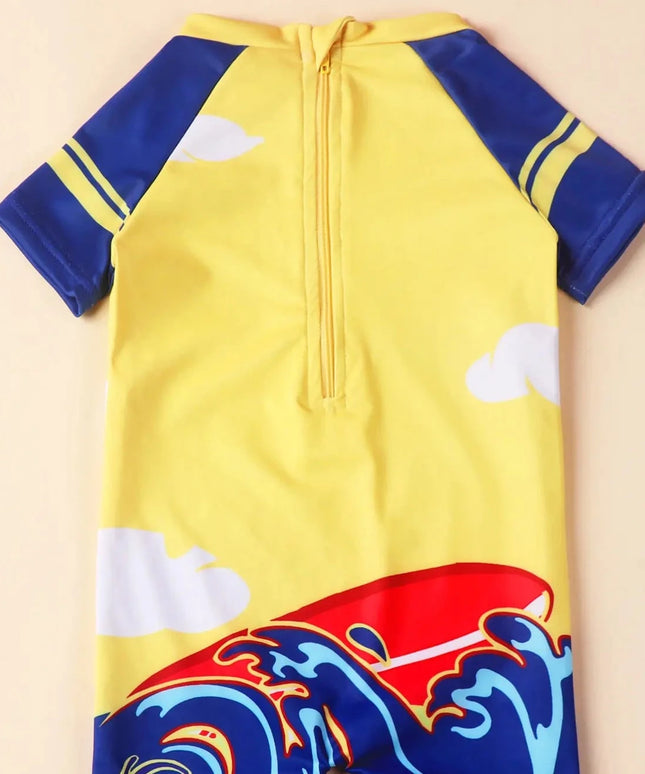 Kostium kąpielowy jednoczęściowy dla niemowląt z rekinem