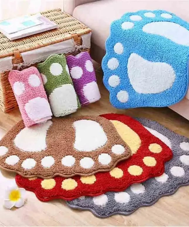 Mata łazienkowa w kształcie stóp