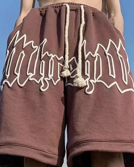 Męskie szorty dresowe z dużym napisem