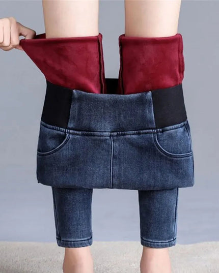 Damskie spodnie zimowe obcisłe rurki