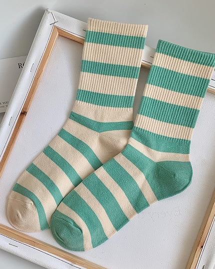 Skarpetki męskie w paski za kostkę