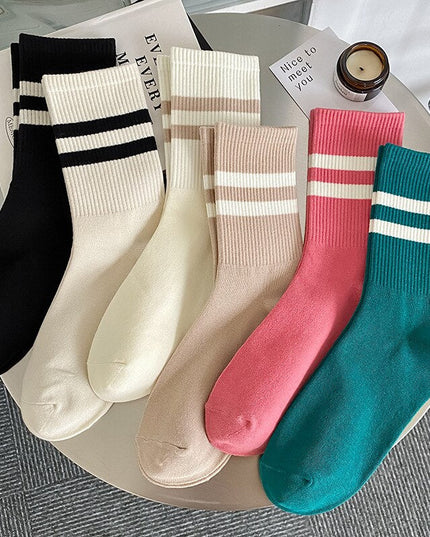 Skarpetki męskie w paski za kostkę