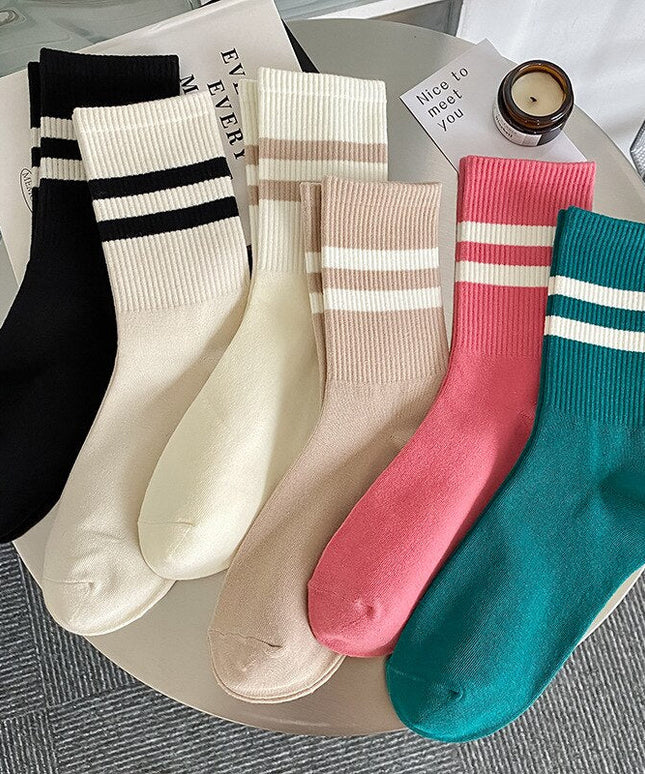 Skarpetki męskie w paski za kostkę