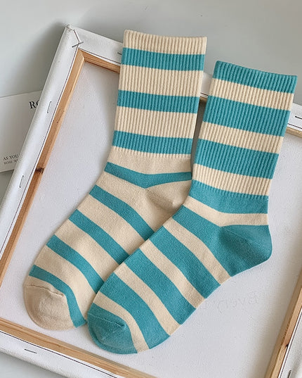 Skarpetki męskie w paski za kostkę