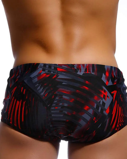 Męskie bokserki kąpielowe klasyczne ze wzorem