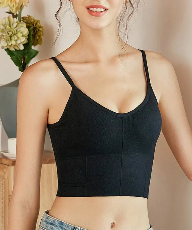 Sportowy top damski z dekoltem na plecach i regulowanymi ramiączkami