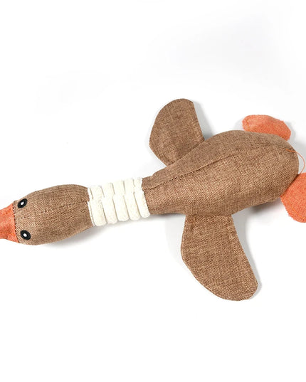 Pluszowa zabawka dla psa – kaczka z dźwiękiem, zabawka do żucia i czyszczenia zębów