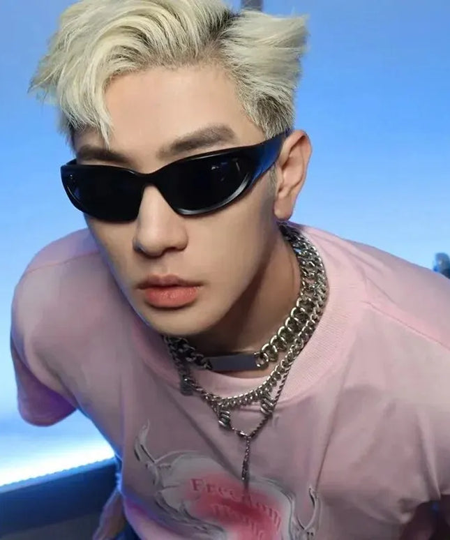 Męskie okulary przeciwsłoneczne w punkowym stylu