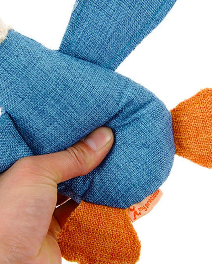 Pluszowa zabawka dla psa – kaczka z dźwiękiem, zabawka do żucia i czyszczenia zębów