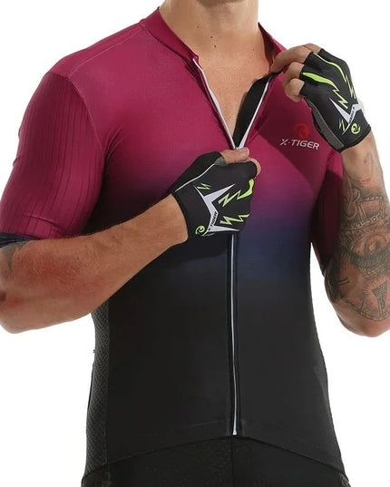 Sportowa koszulka męska rozsuwana z krótkim rękawem