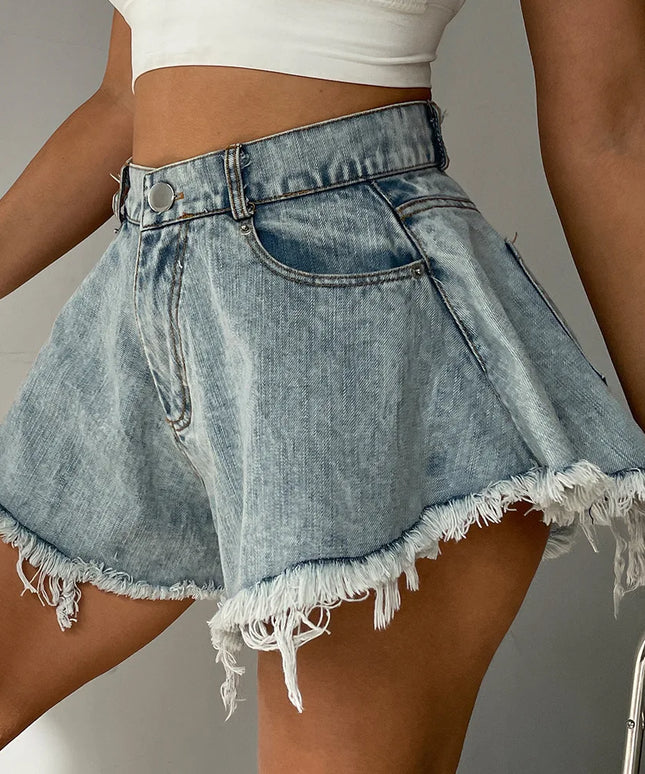 Damskie szorty luźne z dopasowaną talią