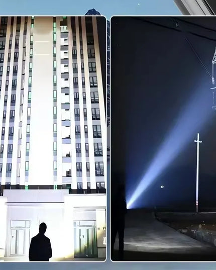 Mocna latarka LED ładowana przez USB.