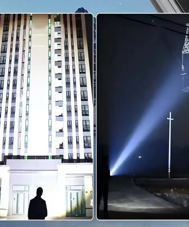 Mocna latarka LED ładowana przez USB.