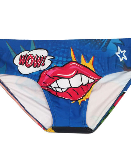 Slipy męskie z kolorowym nadrukiem