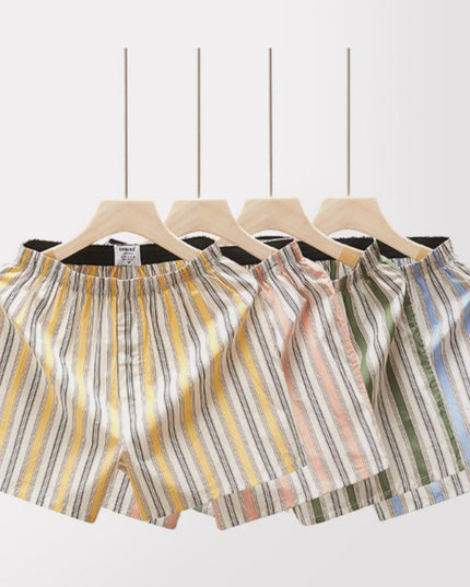 Bokserki luźne męskie w paski w jasnym kolorze