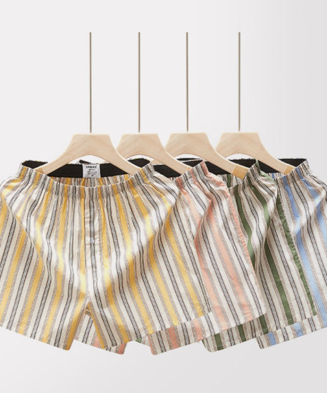 Bokserki luźne męskie w paski w jasnym kolorze