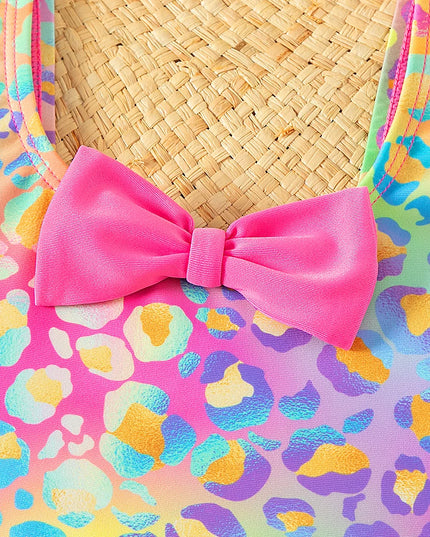 Jednoczęściowy strój kąpielowy dla dziewczynki z wycięciami na brzuchu