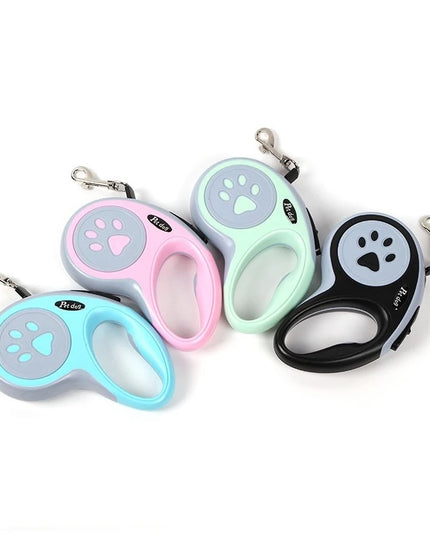 Automatyczna smycz dla psa i kota – lekka smycz z motywem łapki, 3m lub 5m