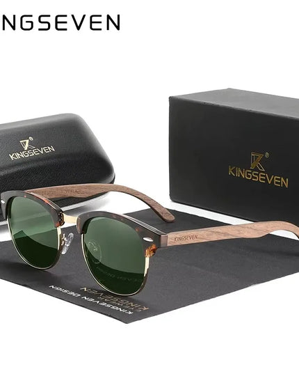 Okulary polaryzacyjne premium z drewna orzechowego | Klenti