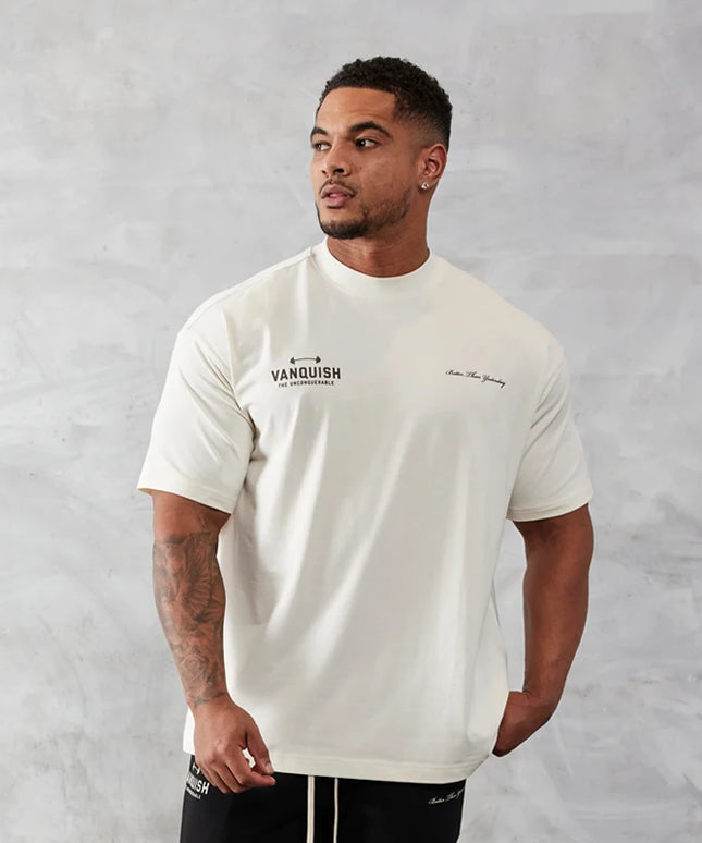 Sportowa koszulka męska oversize z nadrukiem