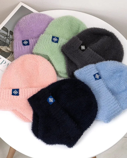 Czapka damska z wyściółką na uszy