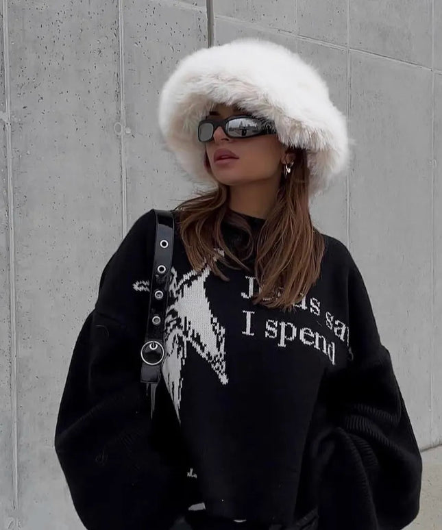 Czapka damska typu bucket z ociepleniem