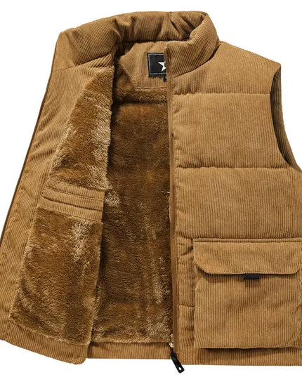 Kamizelka męska sztruksowa z ociepleniem