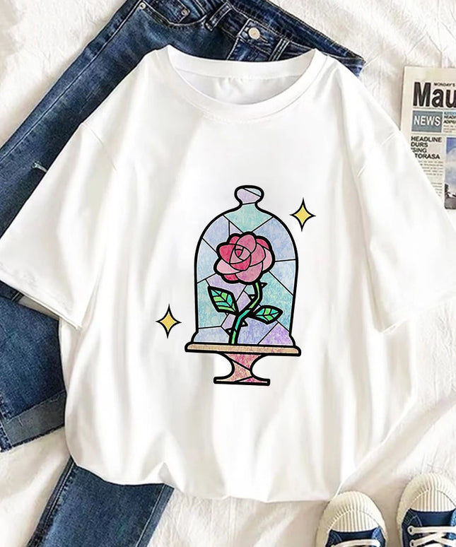 Damski T-shirt inspirowany Małym Księciem