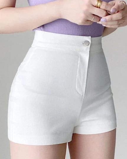 Damskie szorty dopasowane z wysokim stanem