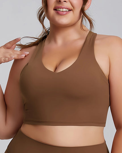 Damski top sportowy plus size bezszwowy